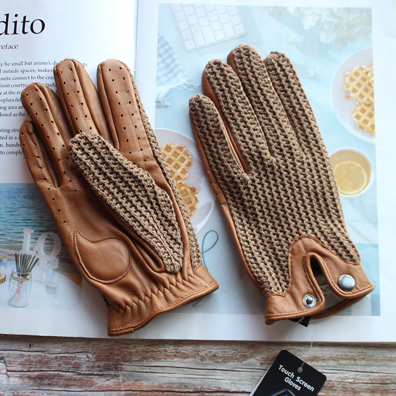 Touch Screen Gloves - High Quality New Leather Men's Driving