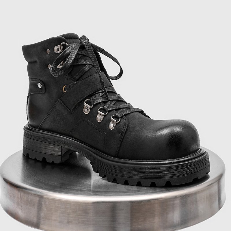 Brand Men Leather Boots Motorc - огляд і ціна Waterproof Winter Boot